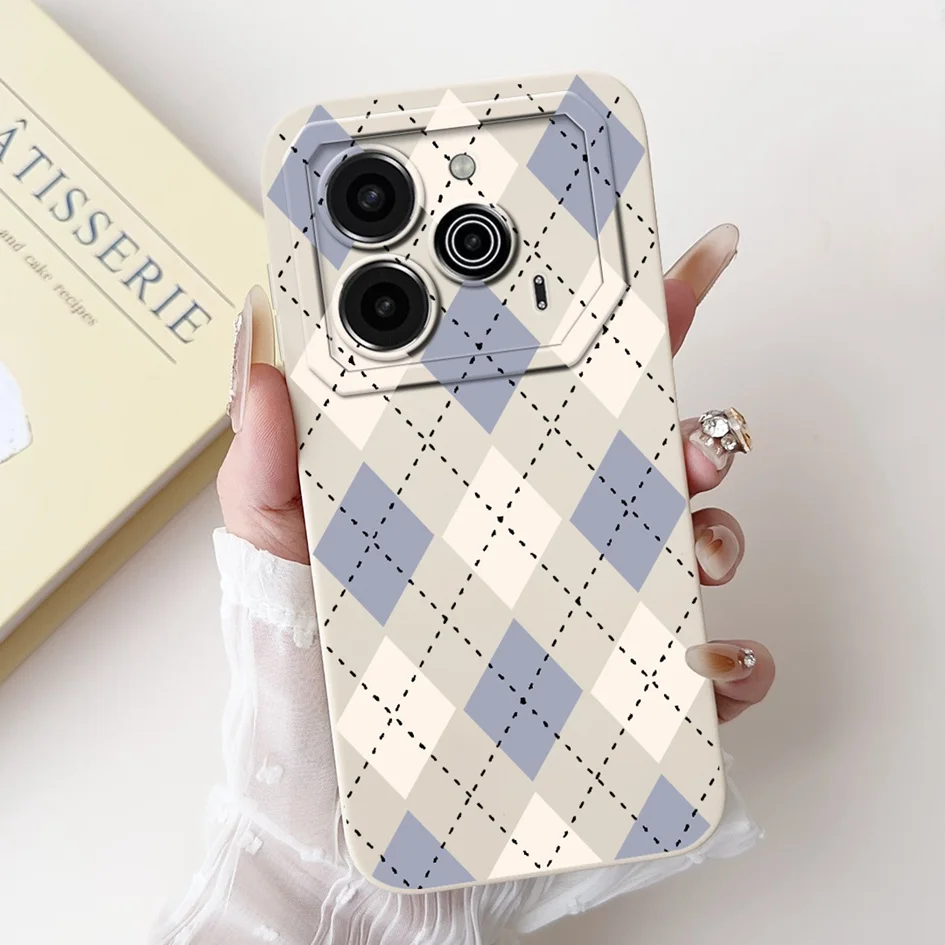 Stylish Fashion Pattern Square Lens Protective Soft Cover - 6.78 5G Phone Case