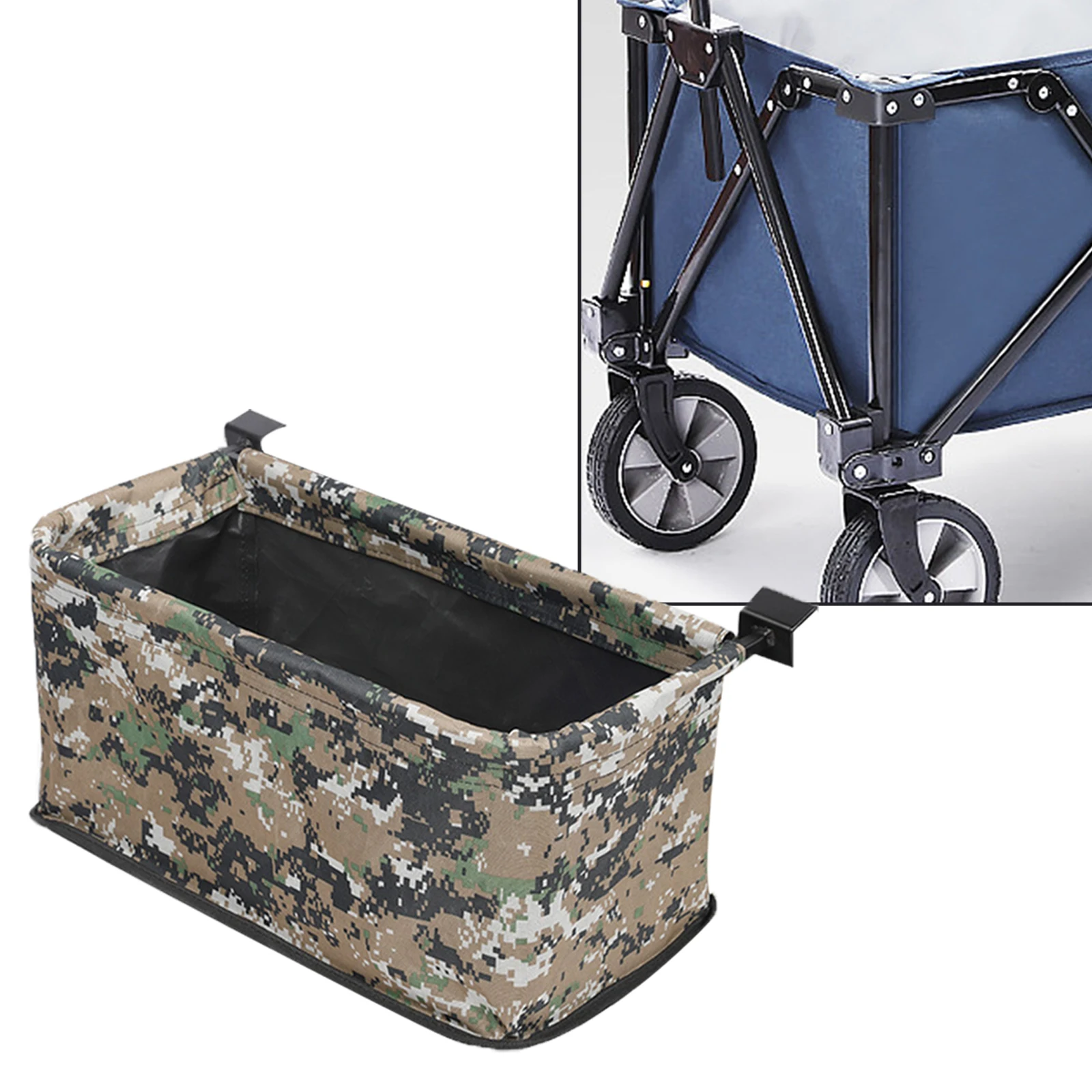 Collapsible Folding Cart Liner Oxford Cloth Garden Cart Hand Push Pull Basket Folding Wagon Liner Trolley Accessories