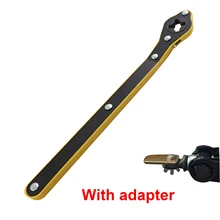 

Auto Labor-Saving Jack Ratchet Wrench Car Cross Type Garage Tire Rust Resistant Wrench Handle Labor-Saving Wrench with Adapters