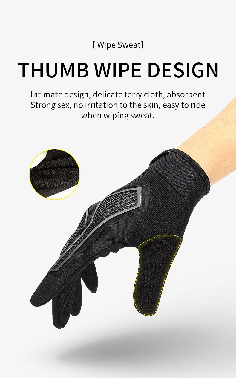 MTB Radfahren Handschuhe Schwarz Touchscreen Männer Frauen Rennrad Handschuhe Gym Reiten Silikon Gel Fahrrad Motorrad Handschuhe – Detail 2