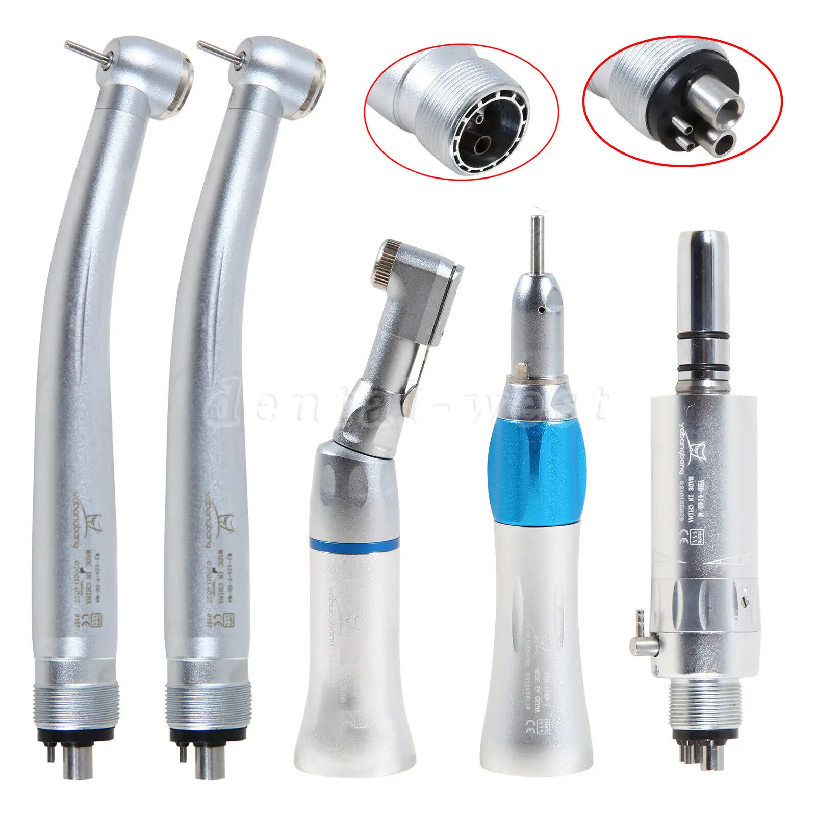 

NSK Pana Max Style Dental High Low Speed Single Spray Standard Head Contra Angle Straight Handpiece Air Motor 2/4 Hole