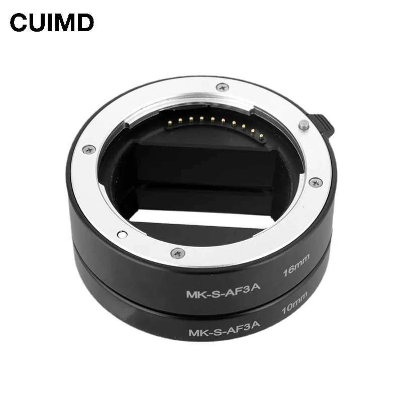 Mk-S-Af3A Metal Auto Focus Macro Extension Tube 10Mm 16Mm For Sony Mirrorless A6300 A6000 A7 A7Sii Nex E-Mount Camera Mk S Af3 A