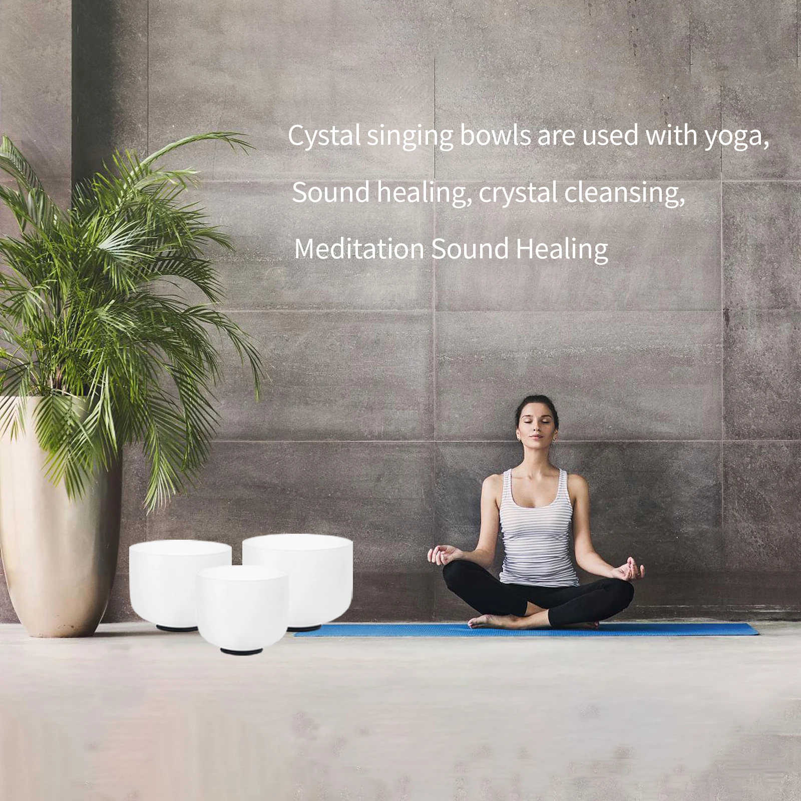 7pcs 440hz/432hz Crystal Singing Bowl Chakra Set 6-12 Inch with Heavy Duty Carrying Case Medition Sound for Yoga Energy quartz singing bowls
