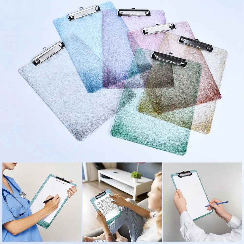 

Plastic Folder Board Writing Surface Folder Durable Hanging Board Strong Grip Clipboard Office File Folder Reliable for Writing
