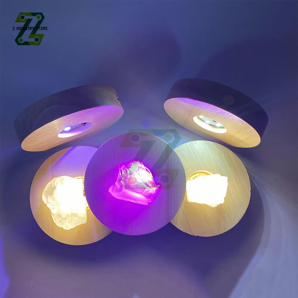 Smart Home Wood Light Base Rechargeable Wooden LED Light No Rotating Display Stand led lights led lamp base lamp base