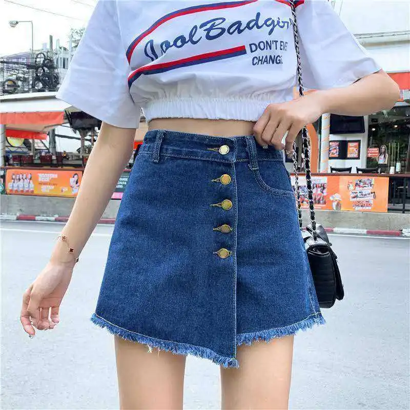 Hot Clothing Loose Korean Fashion Casual Summer Women's Jean Denim