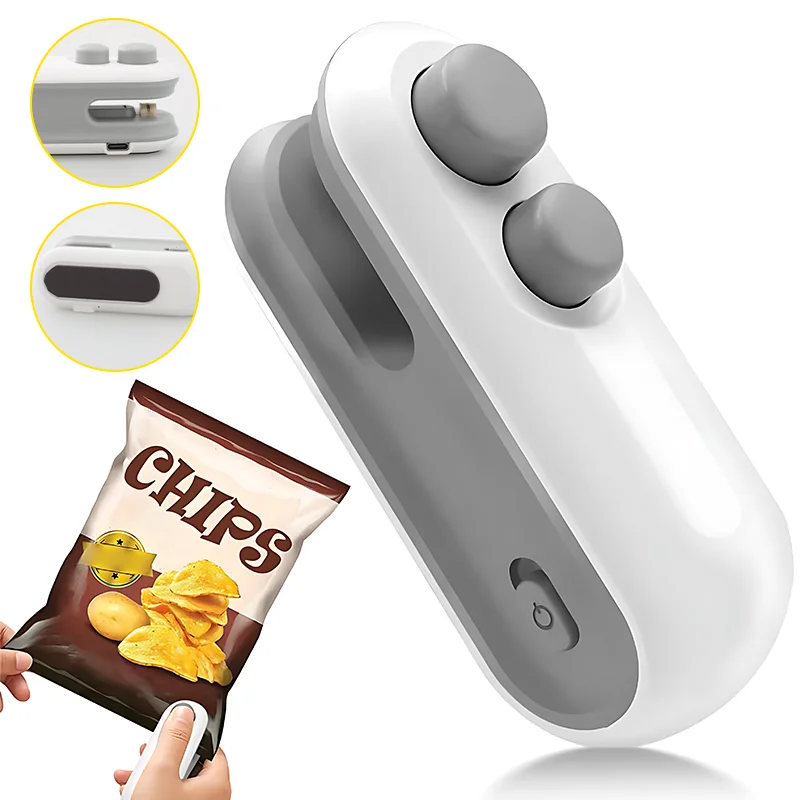 Mini Sealer Plastic Bag Sealer Mini Bag Sealer 2-in-1 USB Powered Heat Seal & Cut Machine Food Packaging
