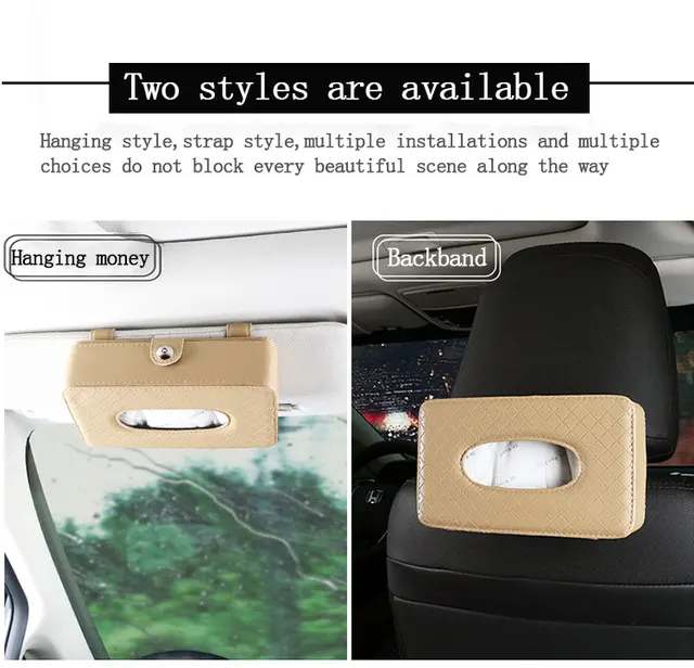 LULECI Advanced Sense Thousand Bird Lattice Car Tissue Box Female Car Seat  Back Armrest Paper Box Interior Decoration Supplies - AliExpress