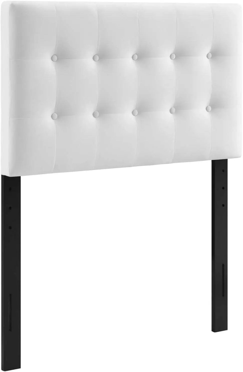 

Comfort corner Twin Biscuit Tufted Performance Velvet Headboard, White