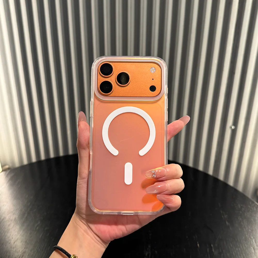 Gradient Frosted Daylight Magnetic Protective Wireless Charging Hard Case