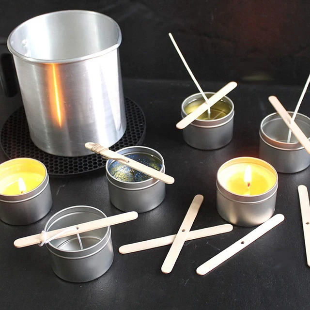 50pcs Wooden Candle Wick Holders Professional Candle Wicks Centering Device  Bars for Candle Making 