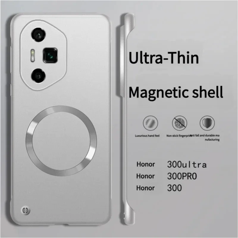 Ultra Thin Metallic Frameless Magnetic Phone Case - Matte Shockproof Protective Cover