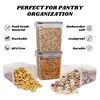 2Liter Airtight Cereal Storage Container Moistureproof Insect Proof Rice Bucket Food Storage Box Plastic Transparent Sealed Tank 2