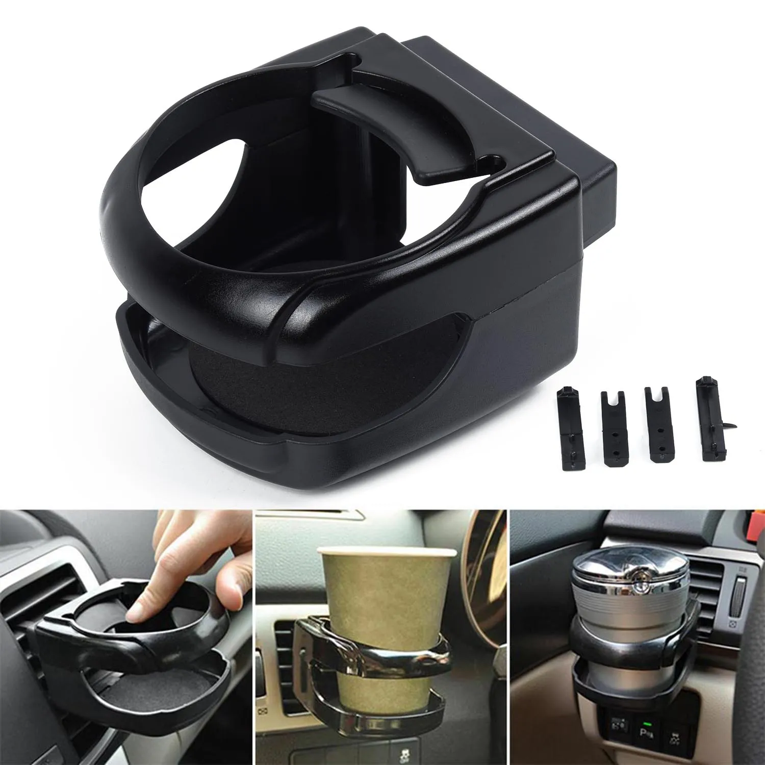

Auto Car Outlet Air Vent Mount Black Drink Cup Water Bottle Can Holder Rack For All Soft Drinks Canned Drinks