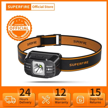 SUPERFIRE HL75 시리즈 미니 LED 헤드램프, USB-C 충전식 손전등, 강력한 헤드라이트, 야외 낚시 캠핑 랜턴, 신제품