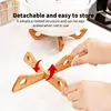 1 PC Bamboo Pot Rack Trivet Detachable Cross Wooden Heat Insulation Anti Scald Cooling Tableware Bowl Holder Tool 3