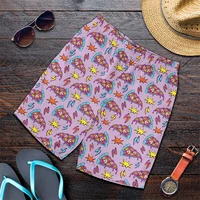 Funny Pizza Pattern Beach Shorts Men 3D Printing Pizza Board Shorts Swimsuit Summer Quick Drying Ice Shorts Sportwear GYM Shorts 2