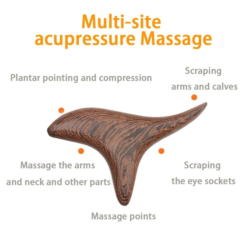 Wood Press Point Massager Wooden Triangle Foot Body Lymphatic Stick Professional Acupressure Massage Tools Drainage Tools