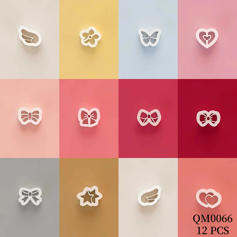 Niedliche Fliege, Herzen, Ohrringe, Tonform, Polymer, Schmuck, Armbänder, Anhänger, Prägeform, Ohrring-Anhänger, weicher Keramikschneider – Detail 14