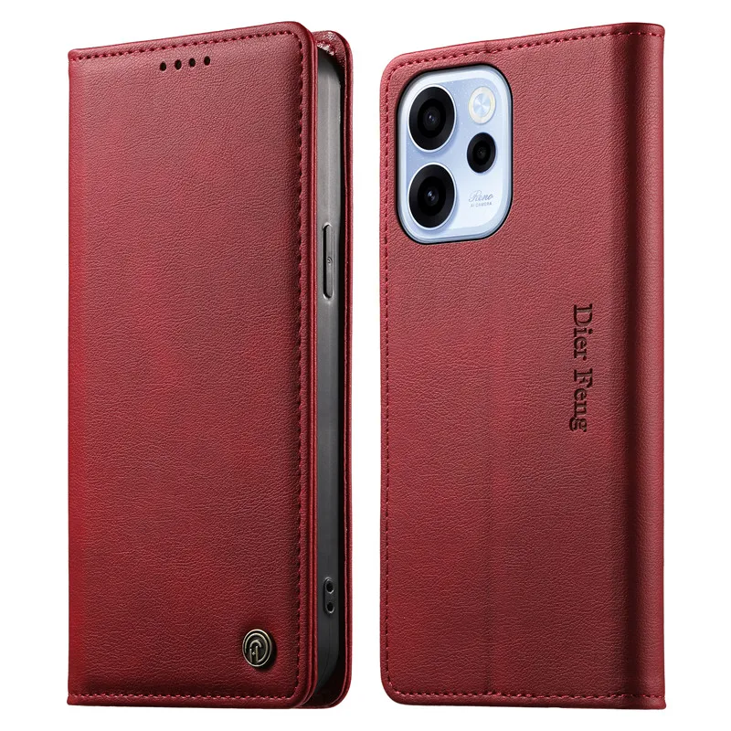 Premium Anti-Theft Leather Flip Phone Case - Business Wallet with Matte Book Cover Finish