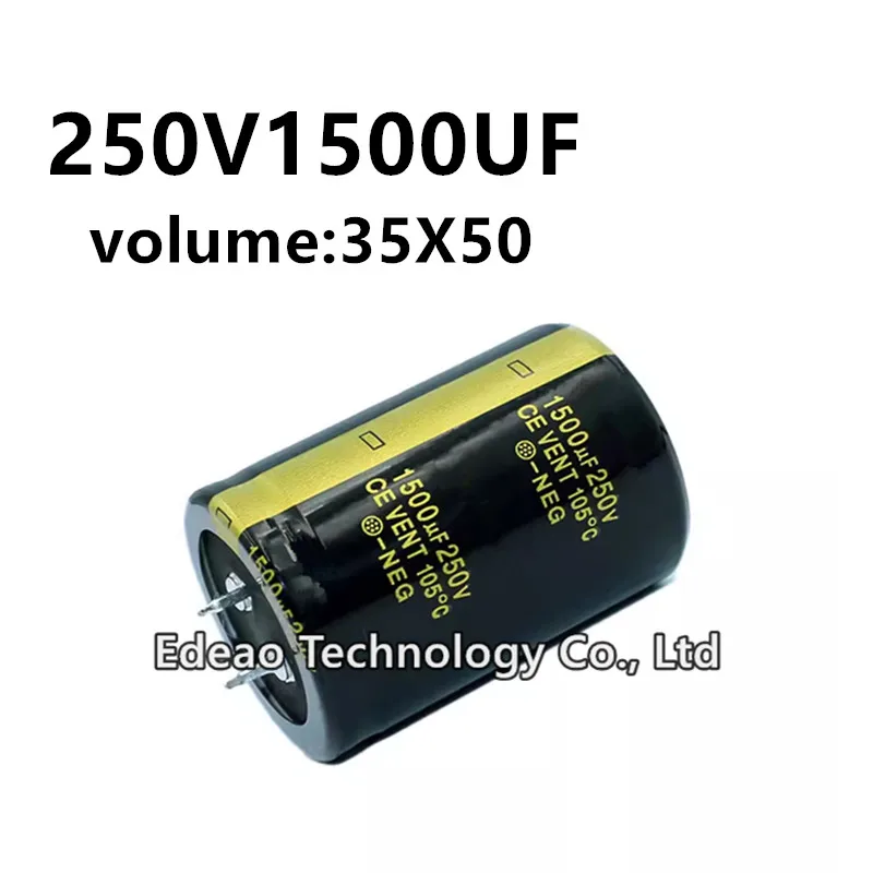 

2Pcs/lot 250V 1500UF 250V1500UF 1500UF250V volume: 35X50 mm audio power amplifier inverter aluminum electrolytic capacitor