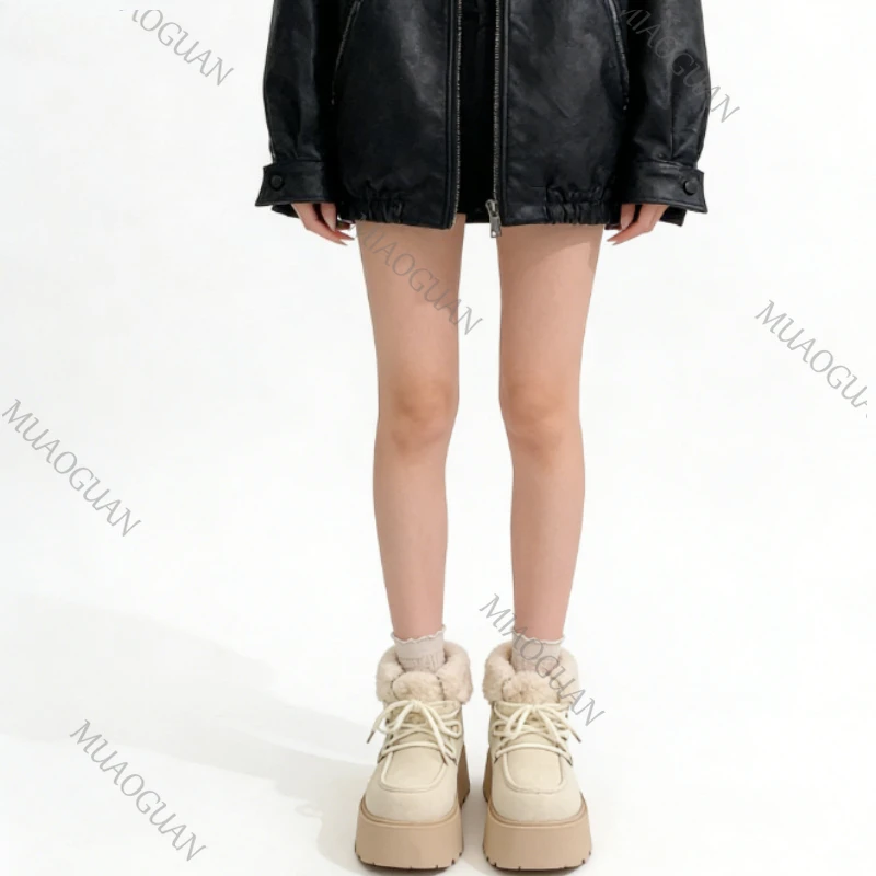 Women's Platform Snow Boots With Non-slip Sole For Winter_voghion.com