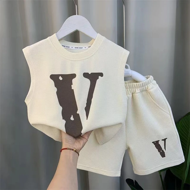 2023 New Summer Outfits Baby Boys Clothes Cotton Sleeveless Shirt And Pants  2pcs Kids Boutique Design Set Girls 1-8 Years Suit - AliExpress
