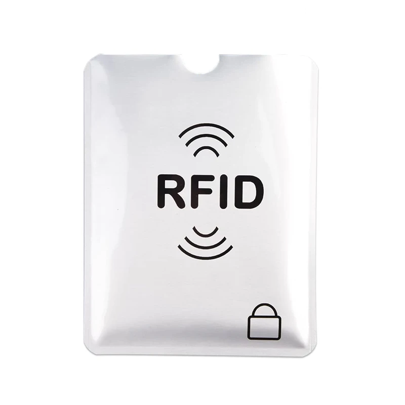 스캐닝 방지 커버 RFID 차단 신용 카드 ID용 슬리브 15개 + 여권 정보 보안 보호용 대형 홀더 5개