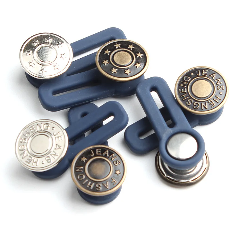 

Jeans Button Adjustable Universal Buckle Extension Buckle Nail-Free Button Telescopic Waist Button Removable Button