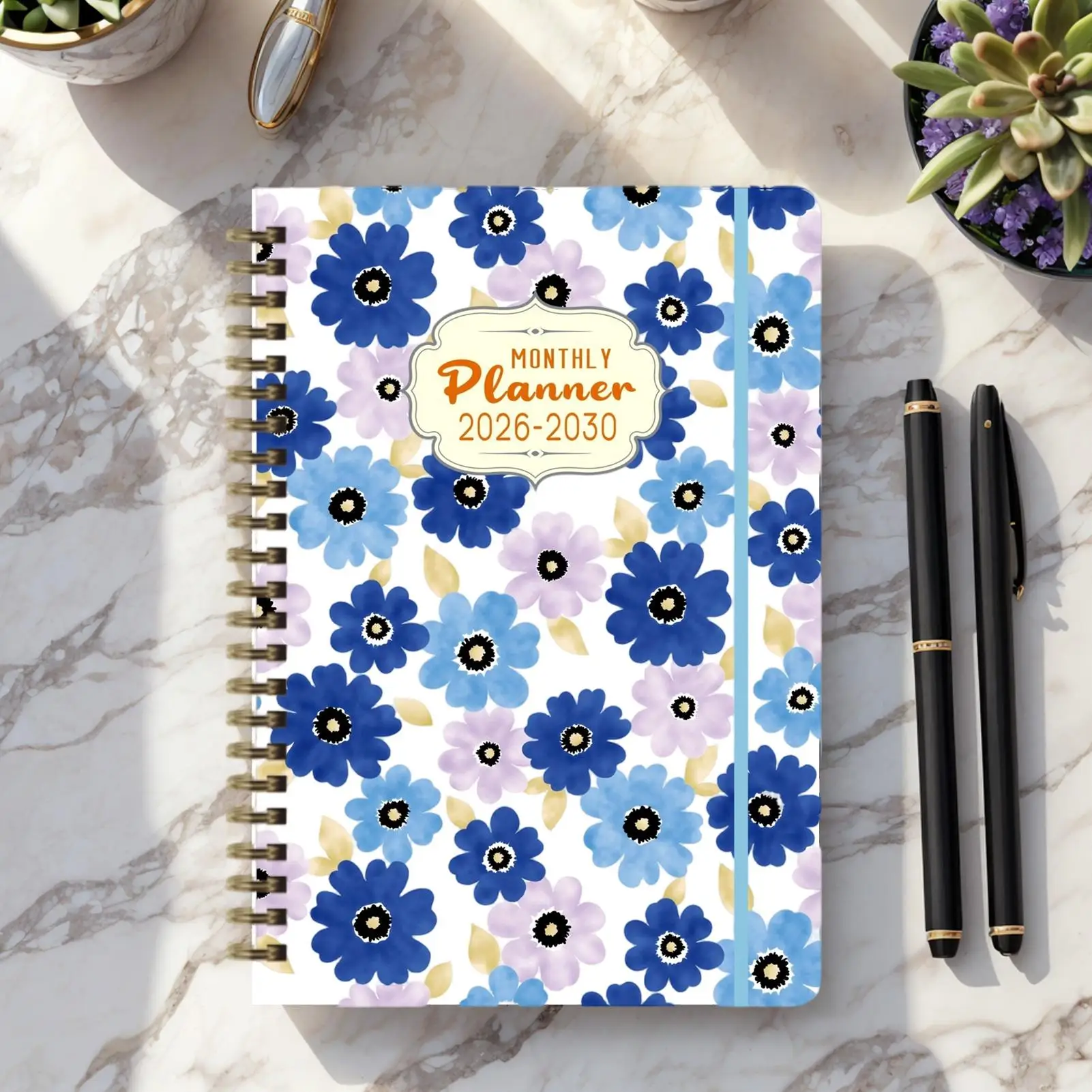 Calendar Planner 5 Year Planning Coil Bound Datebooks 2026-2030 Monthly Planner For School Student Business Work Desk Scheduling