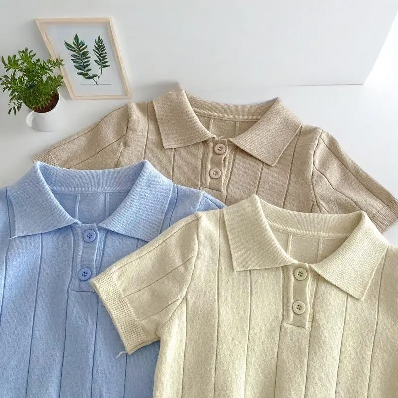 55910-c9ac58.jpg Boys Clothing Knitted Polo Shirt Casual Short Sleeve Summer Top