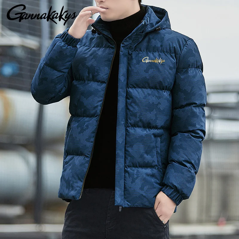 Winter Fishing Jacket, Men's Windproof and Warm Hooded Jacket, Outdoor Cold Proof Fashionable Sports Jacket
