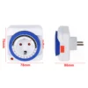 1PCS Countdown Cycle Socket EU 24 Hour Timer Mechanical Switch Timer Programmable Loop Switch Socket Auto Turn On Off 6