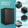 3.5 Cu.Ft Chest Freezer with Removable Basket, Small Deep Freezer Adjustable 7 Thermostat, Quiet Mini Freezer Free-Standing Top 4