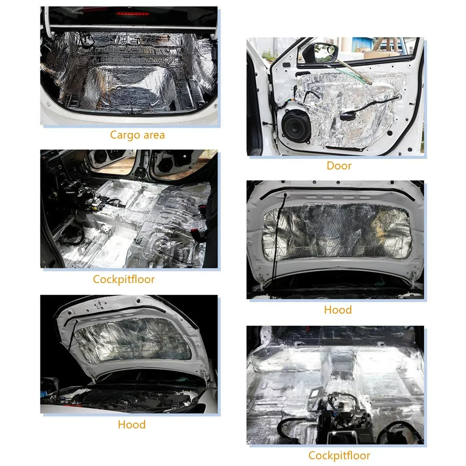 2000*500mm 5/10mm Car Sound Mat Proofing Deadener Heat Noise Insulation Deadening Mat Hood Closed Cell Foam Accessories sound proof mat sound insulation mat sound deadener mat heat insulation mat