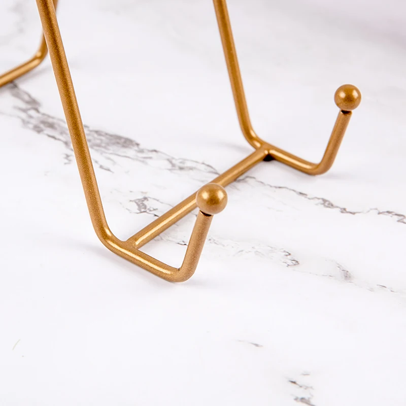 Plate Display Stand Picture Easel Metal Plate Stands Holder Display Pictures Frame Photo Decorative Dish Tabletop Arts 1pc