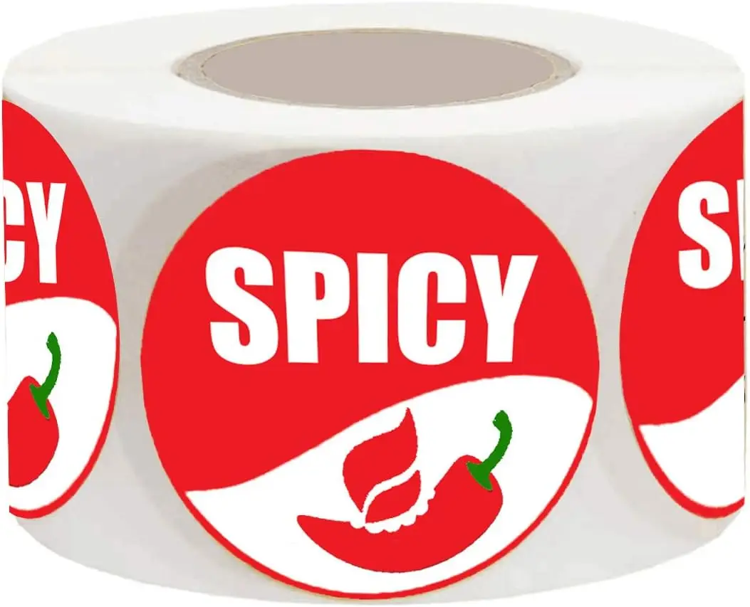 1.5inch Spicy Stickers Grocery Store Food Warning Spicy Labels Adhesive Stickers for Small Supermarkets in Snack Shops 500pcs 1 5inch spicy stickers grocery store food warning spicy labels adhesive stickers for small supermarkets in snack shops 500pcs