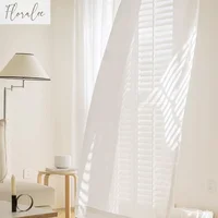 Solid White Tulle Good Quality Yarn Luxury Chiffon Sheer Curtains for Living Room Bedroom Decor Voile Drapes Tulle for Windows 4