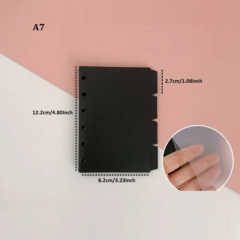 A6/A7 Binder Index Divider Pocket PP Index Divider Card Saving Cash Budget Accessory For Notebook Planner Journey