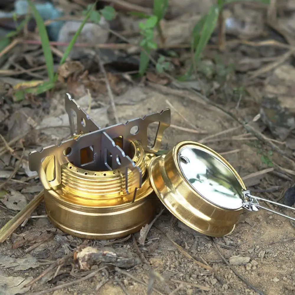 Camping Cookware Set Portable Outdoor Alcohol Stove with Stand Windproof