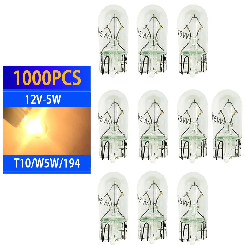 

1000 шт., автомобильные галогенные лампы W5W T10 12 В 168 194