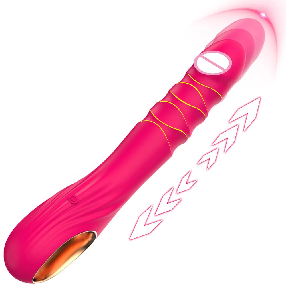 Einziehbarer Dildo-Vibrator für Frauen, 10 Modi, weiches Silikon, G-Punkt, Klitoris, Analstimulation, Massagegerät, Masturbation, Sexspielzeug 1