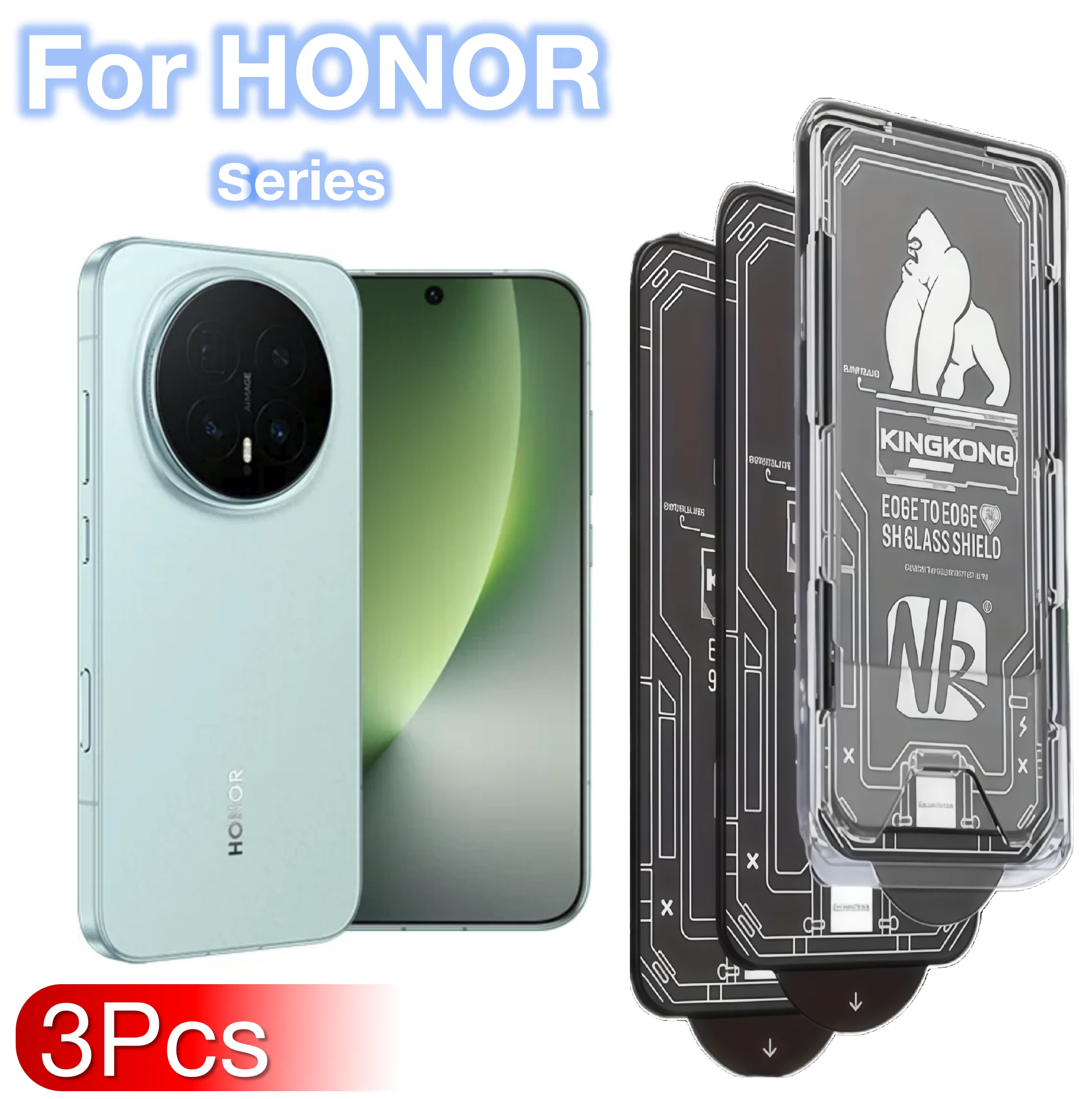 Premium Tempered Glass Screen Protector - 3 Pack, No Dust, 9H Hardness