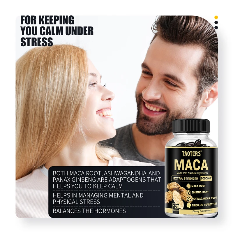 Taoters Black Maca Root Extract 8050 mg For Muscle Mass and Workout Energy Supplement Non-GMO