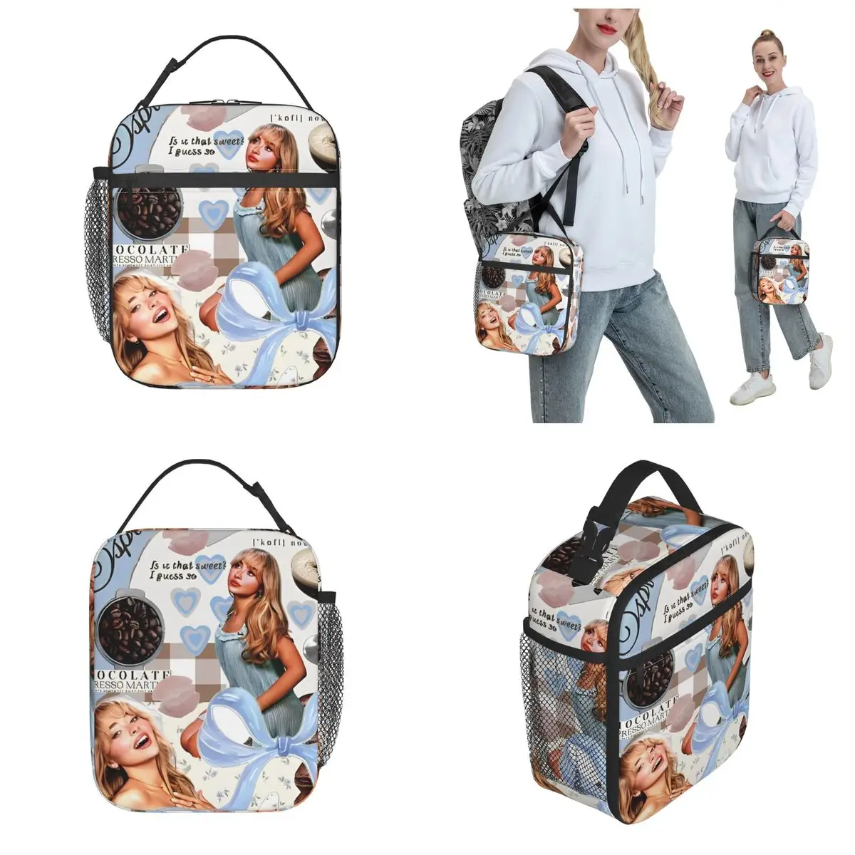 Sabrina Carpenter Espresso Insulated Lunch Bags Food Container Leakproof Thermal Cooler Lunch Boxes For Picnic 2