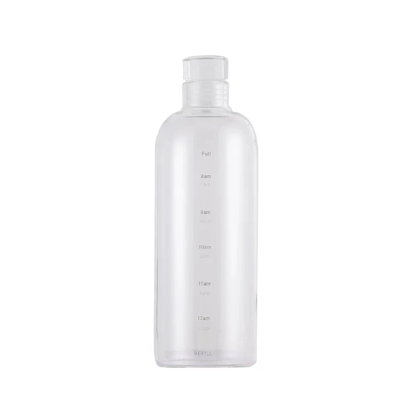 500ml Leakproof Time-Marked Plastic Water Bottle