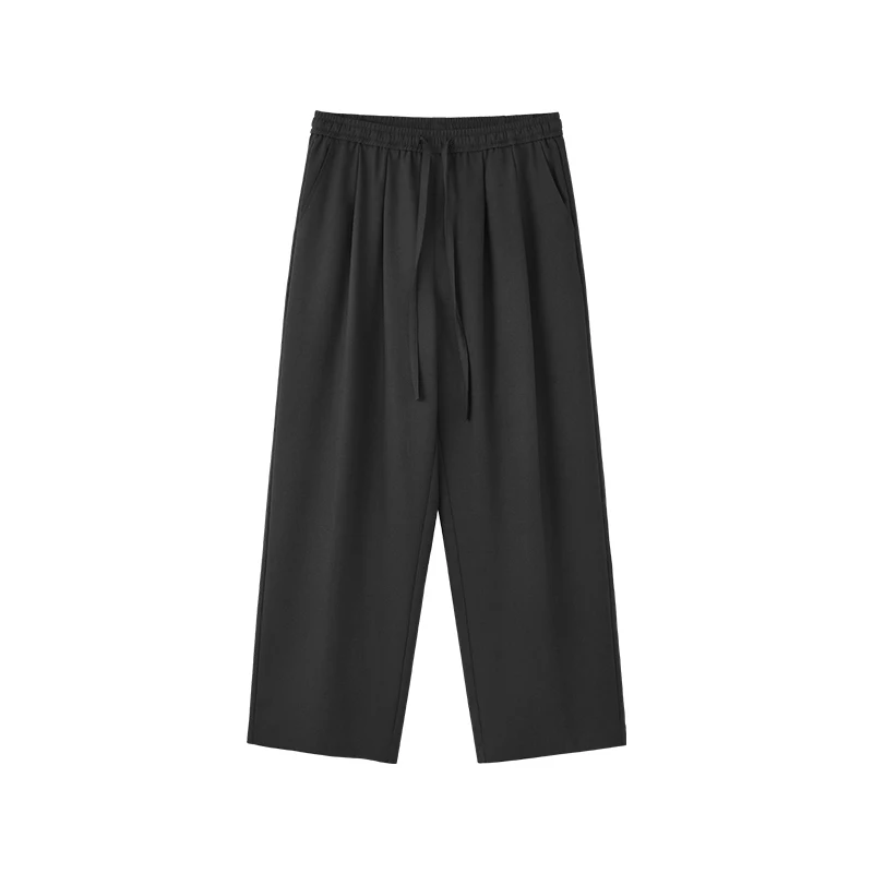 التضخم السراويل الكتان مستقيم الساق للرجال فضفاضة...