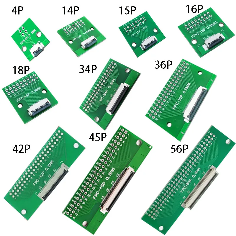 1pc fpc ffc 0,5mm Pitch-Stecker smt auf 2,54mm 4 6 8 10 12 14 15 16 18 20 24 26 26 30 34 36 40 42 45 50 56 60 80-polige elektrische – Detail 1