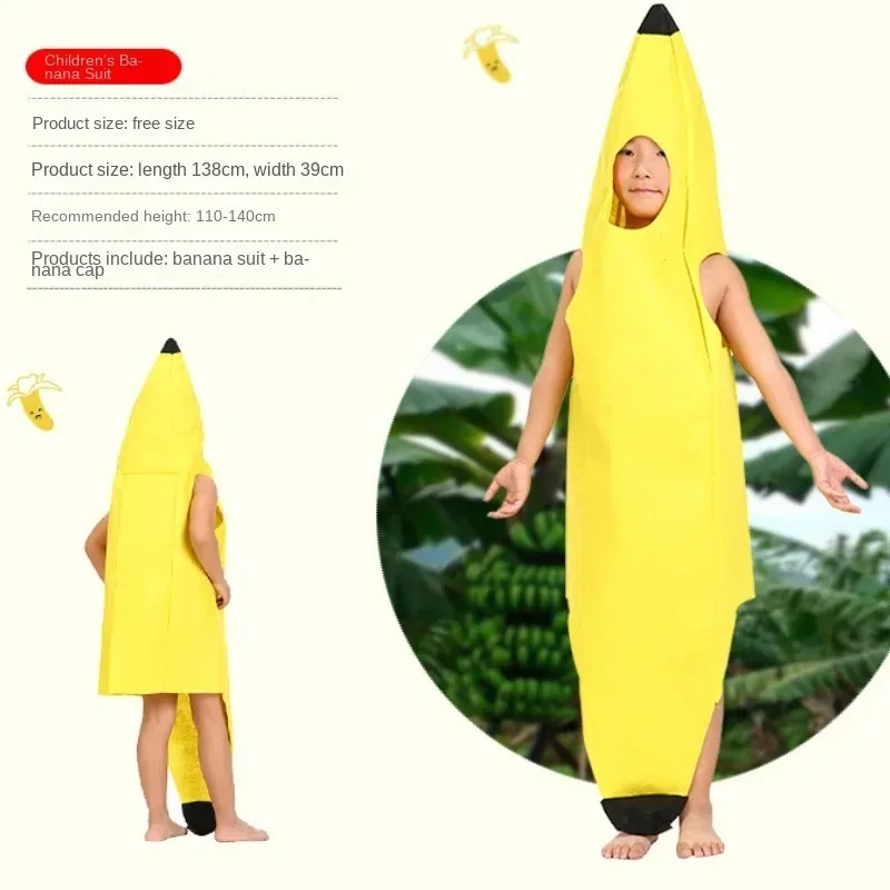 Polyester Banana Costume for Men and Women Halloween Party