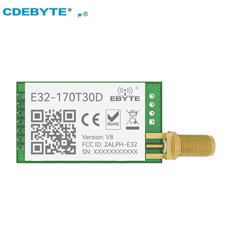 LoRa 170MHz 8km Wireless Transceiver Transmitter Receiver RF Module 1W SMA Antenna wireless module CDEBYTE